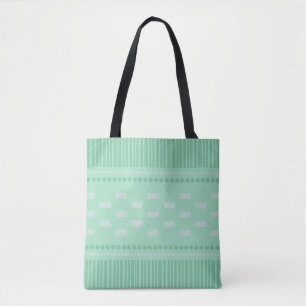 Boho skandinavische Lines Dots Mint Green Tasche
