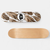 Boho Skateboard - Custom Monogram with Brown (Horizontal)