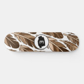 Boho Skateboard - Custom Monogram with Brown (Horizontal)