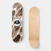 Boho Skateboard - Custom Monogram with Brown (Vorderseite)