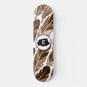Boho Skateboard - Custom Monogram with Brown (Vorderseite)