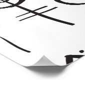 Boho-Skizzenmuster mit Doodle-Elementen Poster (Ecke)