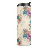 Boho Skull mit Blume Thermosbecher (Nach links gedreht)