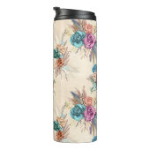 Boho Skull mit Blume Thermosbecher (Nach rechts gedreht)