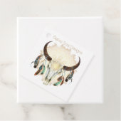 Boho Skull mit Feathers Geschenkanhänger (Beispiel)