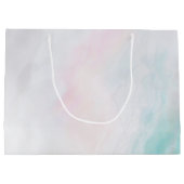 Boho Skull mit Schmetterlingen und Blume Geburtsta Große Geschenktüte (Rückseite)