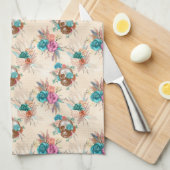 Boho Skull Serie Design 3 Geschirrtuch (Viertel Falte)