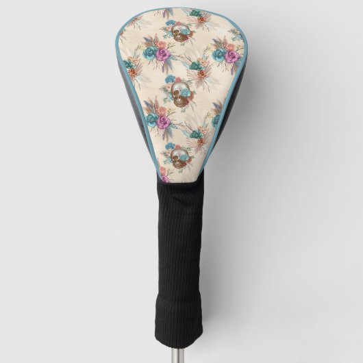 Boho Skull Serie Design 3 Golf Headcover (Vorderseite)