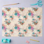 Boho Skull Serie Design 3 Seidenpapier (Basteln)