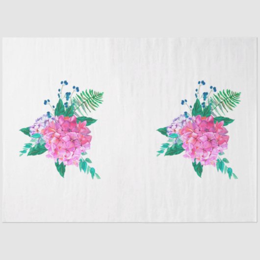 Boho Skull und Blume Serie Design 11 Seidenpapier (Vorderseite)