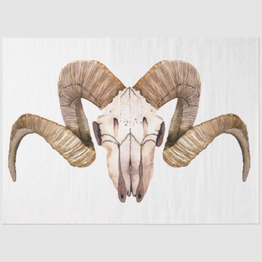 Boho Skull und Blume Serie Design 2 Seidenpapier (Vorderseite)