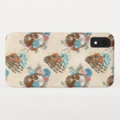 Boho Skull und Skeleton mit Rose Case-Mate iPhone Hülle (Rückseite (Horizontal))
