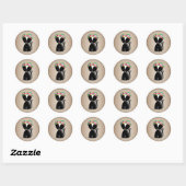 Boho Skunk Cardstock Inspiriert Babydusche Runder Aufkleber (Blatt)