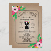 Boho Skunk Floral Cardstock Inspiriert Babydusche Einladung (Vorne/Hinten)