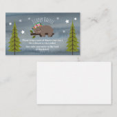 Boho Sleepy Bärenstars Diaper Raffle Begleitkarte (Vorne/Hinten)