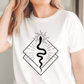 Boho Snake Geometric Symbol Minimalistisch Tri-Blend Shirt