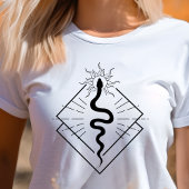 Boho Snake Geometric Symbol Minimalistisch Tri-Blend Shirt