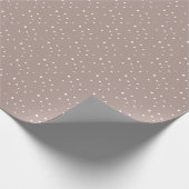 Boho Snow Pattern Dusty Pink Holiday Geschenkpapier (Ecke)