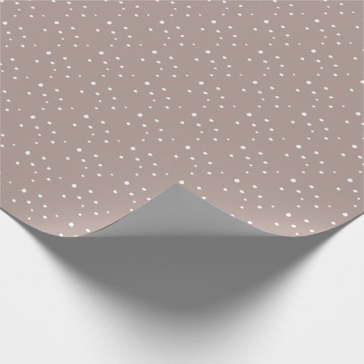 Boho Snow Pattern Dusty Pink Holiday Geschenkpapier (Ecke)