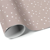 Boho Snow Pattern Dusty Pink Holiday Geschenkpapier (Rolleneckpunkt)