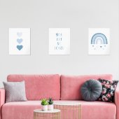 Boho So liebte Zitat Rainbow Kids Room Bilderwand Sets (Wohnzimmer)