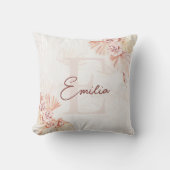 Boho Soft Baby Girl Kinderzimmer Kid Monogramm Pin Kissen (Vorderseite)