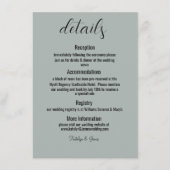 Boho Soft farbige Rose und weiße Blume Hochzeit Begleitkarte (Vorderseite)