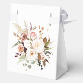 Boho Soft farbige Rose/weiße Blume Geschenkschachtel (Rückseite)