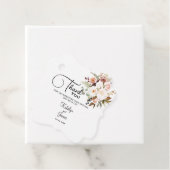 Boho Soft farbige Rose/weiße Blume Hochzeit Geschenkanhänger (Beispiel)