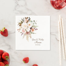 Boho Soft farbige Rose/weiße Blume Hochzeit