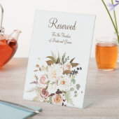 Boho Soft farbige Rose/weiße Blume Sockelschild (In Situ)