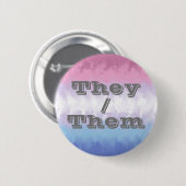 Boho Soft, individualisierbare Pronoun Bigender Pr Button (Vorne & Hinten)