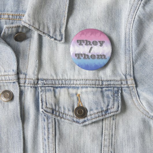 Boho Soft, individualisierbare Pronoun Bigender Pr Button (Beispiel)