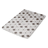Boho Soft Neutral Tribal Geometric Aztec Muster Badematte (Schrägansicht)