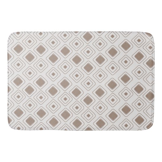 Boho Soft Neutral Tribal Geometric Aztec Muster Badematte (Vorderseite)