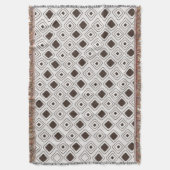 Boho Soft Neutral Tribal Geometric Aztec Muster Decke (Vorderseite Vertikal)