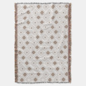 Boho Soft Neutral Tribal Geometric Aztec Muster Decke (Vorderseite Vertikal)