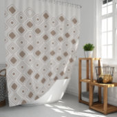 Boho Soft Neutral Tribal Geometric Aztec Muster Duschvorhang