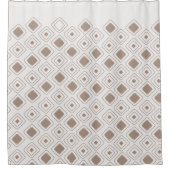 Boho Soft Neutral Tribal Geometric Aztec Muster Duschvorhang (Vorderseite)