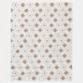 Boho Soft Neutral Tribal Geometric Aztec Muster Fleecedecke (Vorderseite)