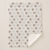 Boho Soft Neutral Tribal Geometric Aztec Muster Sherpadecke (Vorderseite)
