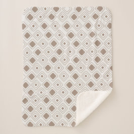 Boho Soft Neutral Tribal Geometric Aztec Muster Sherpadecke