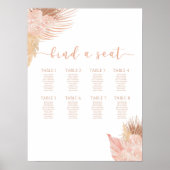 Boho Soft Pink Seekarte Poster (Vorne)