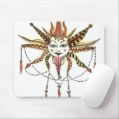 Boho Soleil Hand Drawn Mousepad (Mit Mouse)