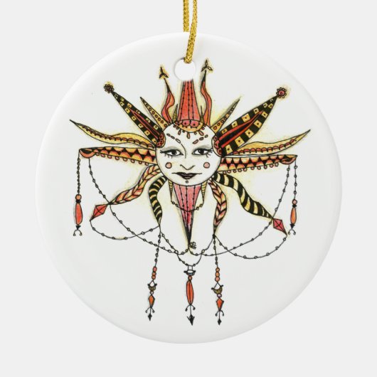 Boho Soleil Keramikornament (Vorne)
