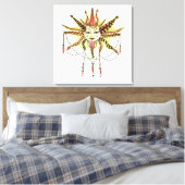Boho Soleil Wrapped Canvas Leinwanddruck (Insitu (Schlafzimmer))