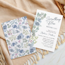 Boho Something Blue Floral Shower Invitation Einladung