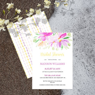 Boho Sommer Blumen-Watercolor-Art Einladung