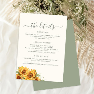 Boho-Sommer-Blumengarten-Hochzeitsgast-Details Begleitkarte