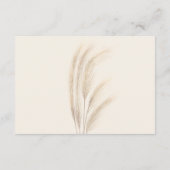 Boho Sommer Pampas Gras Aquarellbücher für Baby Begleitkarte (Rückseite)